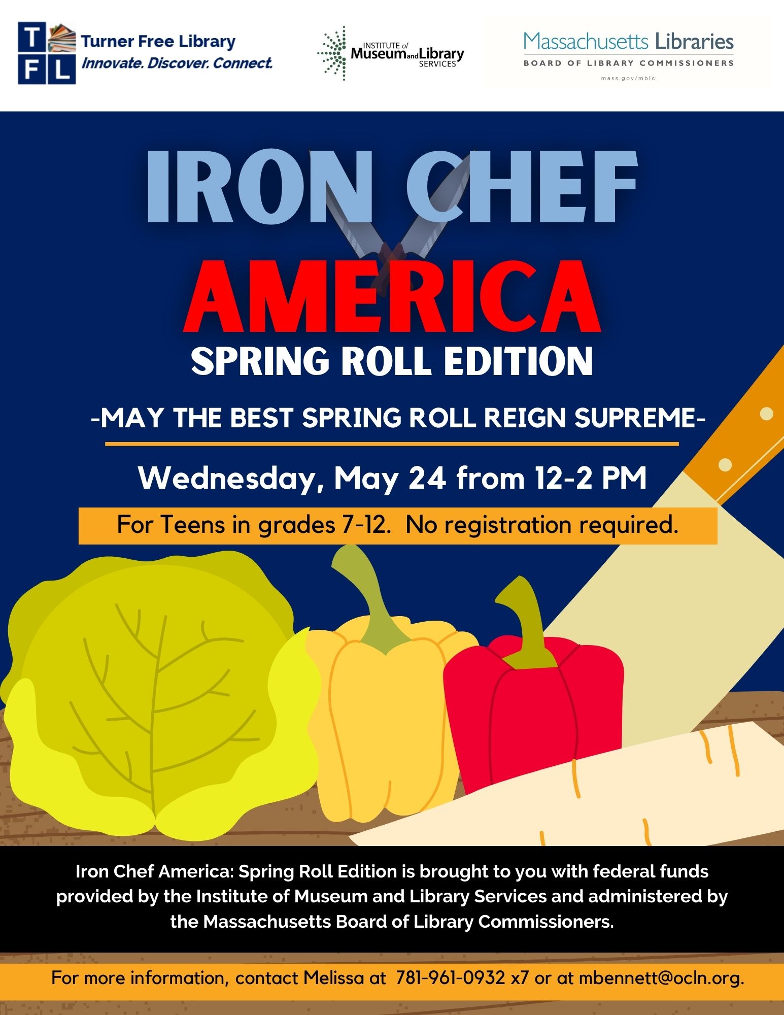 Teen Cooking Class Iron Chef America Spring Roll Edition Turner